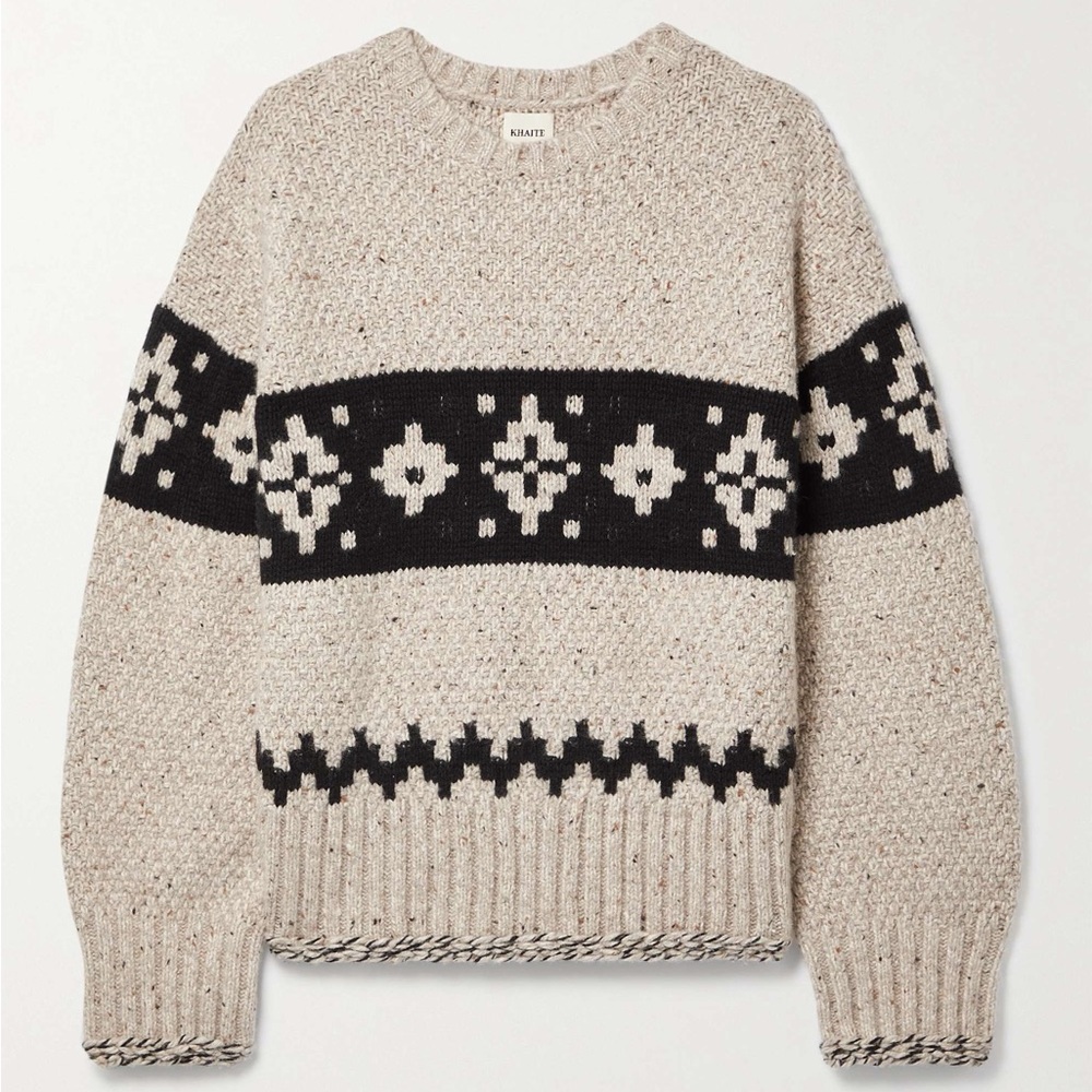 ISO - KHAITE women's Tabi sweater in Cream and Black, XS or S